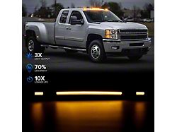 AutoLEDTech LED Roof Cab Lights; Smoked Amber (07-14 Sierra 2500 HD w/ Factory Cab Lights)