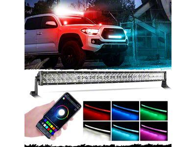Auxbeam 42-Inch V-Series RGB Curved LED Light Bar (Universal; Some Adaptation May Be Required)