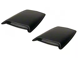 2-Piece Eclipse Hood Scoops; Smooth Black; Medium (99-03 F-250 Super Duty)