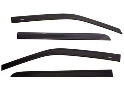 AVS Low Profile Ventvisor Window Deflectors; Front and Rear; Matte Black (15-19 Sierra 2500 HD Crew Cab)