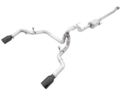 AWE 0FG Dual Exhaust System with Diamond Black Tips; Rear Exit (21-25 2.7L EcoBoost F-150)