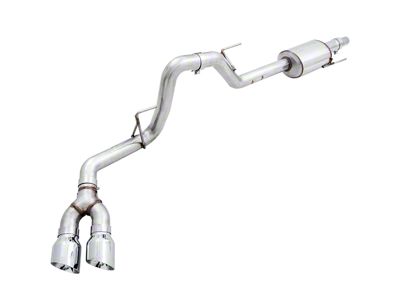 AWE 0FG Single Exhaust System with Chrome Silver Tips; Side Exit (15-20 2.7L EcoBoost F-150)