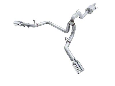 AWE 0FG Dual Exhaust System with Chrome Silver Tips; Rear Exit (15-20 3.5L EcoBoost, Excluding Raptor & 19-20 F-150 Limited)