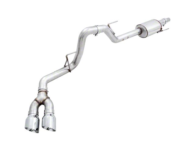 AWE 0FG Single Exhaust System with Chrome Silver Tips; Side Exit (15-20 3.5L EcoBoost, Excluding Raptor & 19-20 F-150 Limited)