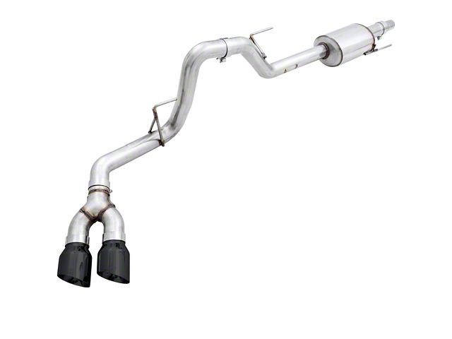 AWE 0FG Single Exhaust System with Diamond Black Tips; Side Exit (15-20 3.5L EcoBoost, Excluding Raptor & 19-20 F-150 Limited)