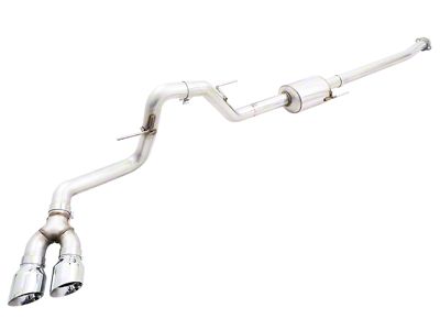 AWE 0FG Single Exhaust System with Chrome Silver Tips; Side Exit (21-24 5.0L F-150, Excluding Tremor)