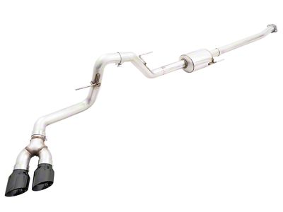 AWE 0FG Single Exhaust System with Diamond Black Tips; Side Exit (21-24 5.0L F-150, Excluding Tremor)