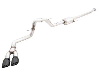 AWE 0FG Single Exhaust System with Diamond Black Tips; Side Exit (21-25 5.0L F-150, Excluding Tremor)