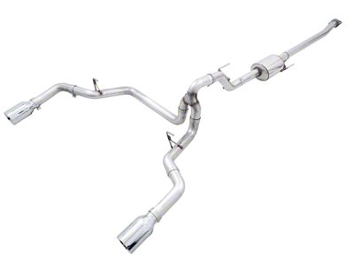 AWE 0FG Dual Exhaust System with Chrome Silver Tips; Rear Exit (21-25 3.5L EcoBoost F-150, Excluding Raptor & Tremor)
