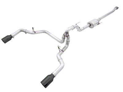 AWE 0FG Dual Exhaust System with Diamond Black Tips; Rear Exit (21-24 3.5L EcoBoost F-150, Excluding Raptor & Tremor)