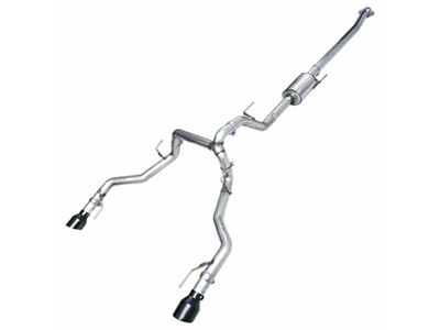 AWE 0FG Non-Resonated Dual Exhaust System with Diamond Black Tips; Rear Exit (23-24 5.0L F-150 w/ Factory Dual Exhaust)