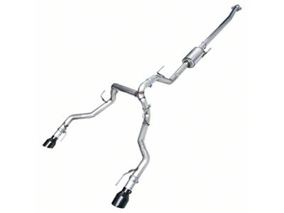AWE 0FG Non-Resonated Dual Exhaust System with Diamond Black Tips; Rear Exit (23-25 5.0L F-150 w/ Factory Dual Exhaust)