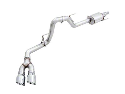 AWE 0FG Single Exhaust System with Chrome Silver Tips; Side Exit (15-20 5.0L F-150)