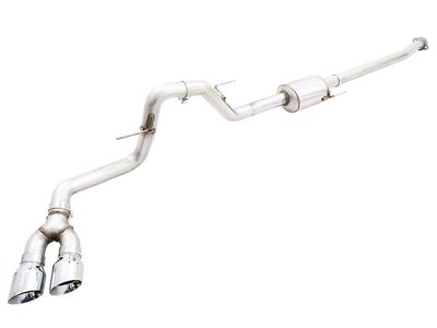 AWE 0FG Single Exhaust System with Chrome Silver Tips; Side Exit (21-25 3.5L EcoBoost F-150, Excluding Raptor & Tremor)