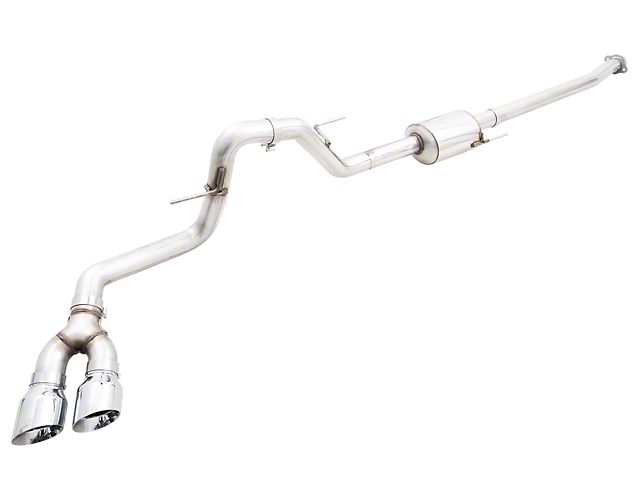 AWE 0FG Single Exhaust System with Chrome Silver Tips; Side Exit (21-24 3.5L EcoBoost F-150, Excluding Raptor & Tremor)