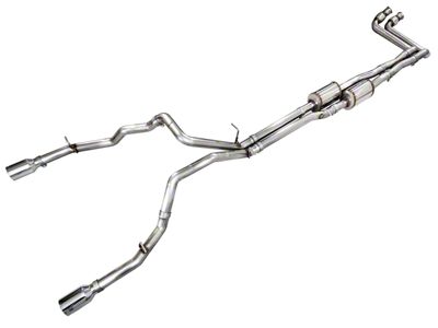 AWE 0FG Dual Exhaust System with Chrome Silver Tips; Rear Exit (2025 3.0L RAM 1500, Excluding RHO)