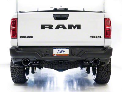 AWE 0FG Dual Exhaust System with Black Diamond Tips; Rear Exit (2025 RAM 1500 RHO)