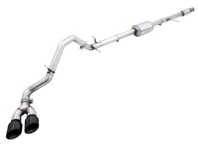 AWE 0FG Dual Exhaust System with Quad Diamond Black Tips; Side Exit (19-24 5.3L Sierra 1500 w/o Factory Dual Exhaust)
