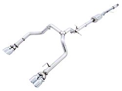 AWE 0FG Dual Exhaust System with Quad Chrome Silver Tips; Rear Exit (19-26 5.3L Silverado 1500 w/ Factory Dual Exhaust)