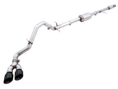 AWE 0FG Dual Exhaust System with Quad Diamond Black Tips; Side Exit (19-25 5.3L Silverado 1500 w/o Factory Dual Exhaust)