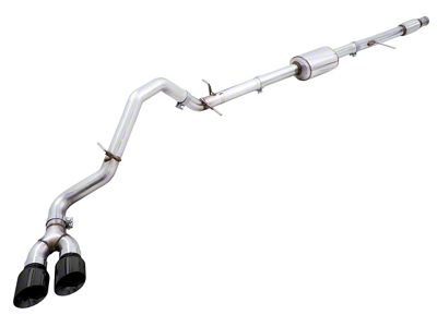 AWE 0FG Dual Exhaust System with Quad Diamond Black Tips; Side Exit (19-24 5.3L Silverado 1500 w/o Factory Dual Exhaust)