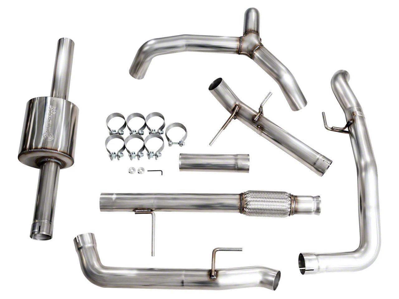 AWE Silverado 1500 0FG Dual Exhaust System; Rear Exit 3015-31200