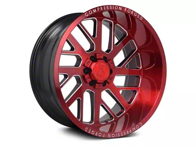 Axe Wheels AX2.2 Candy Red 8-Lug Wheel; 22x12; -44mm Offset (01-06 Sierra 3500 HD SRW)