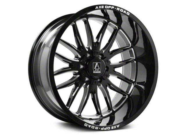 Axe Wheels Hades Gloss Black Milled 6-Lug Wheel; 20x9.5; 15mm Offset (04-08 F-150)