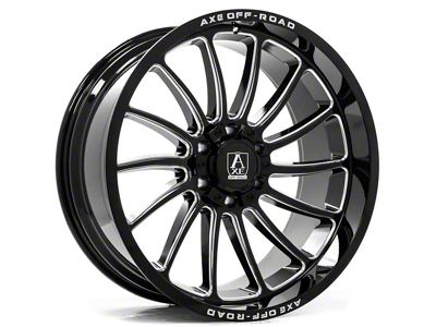 Axe Wheels Chronus Gloss Black Milled 6-Lug Wheel; 20x10; -19mm Offset (07-13 Sierra 1500)
