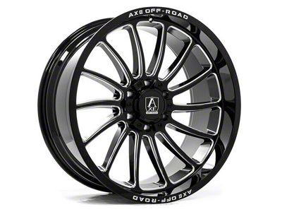 Axe Wheels Chronus Gloss Black Milled 6-Lug Wheel; 22x12; -44mm Offset (07-13 Sierra 1500)