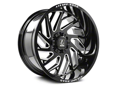 Axe Wheels Zeus Gloss Black Milled 6-Lug Wheel; 22x12; -44mm Offset (07-13 Sierra 1500)