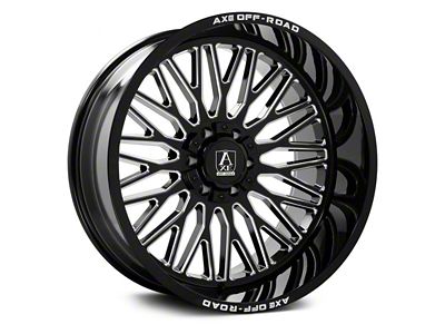 Axe Wheels Kratos Gloss Black Milled 6-Lug Wheel; 22x12; -44mm Offset (07-13 Silverado 1500)