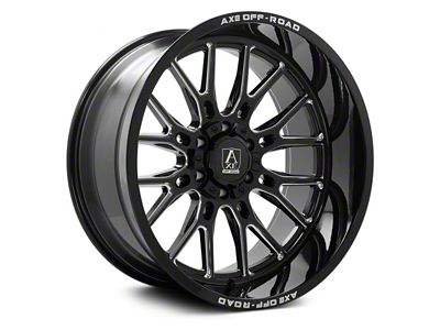 Axe Wheels Atlas Gloss Black Milled 8-Lug Wheel; 22x10; -19mm Offset (11-14 Silverado 2500 HD)