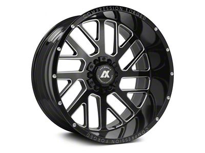 Axe Wheels AX2.0 Gloss Black Milled 8-Lug Wheel; 20x12; -44mm Offset (11-14 Silverado 2500 HD)