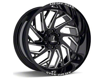 Axe Wheels Zeus Gloss Black Milled 6-Lug Wheel; 20x12; -44mm Offset (09-14 F-150)