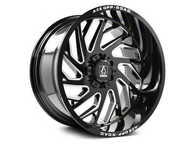 Axe Wheels Zeus Gloss Black Milled 6-Lug Wheel; 22x12; -44mm Offset (09-14 F-150)