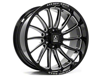 Axe Wheels Chronus Gloss Black Milled 5-Lug Wheel; 20x10; -19mm Offset (09-18 RAM 1500)