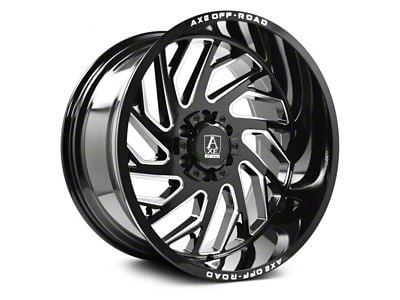 Axe Wheels Zeus Gloss Black Milled 8-Lug Wheel; 20x10; -19mm Offset (11-16 F-250 Super Duty)