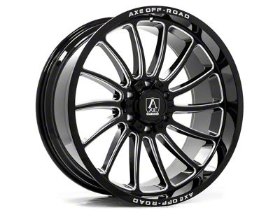 Axe Wheels Chronus Gloss Black Milled 6-Lug Wheel; 20x10; -19mm Offset (14-18 Sierra 1500)