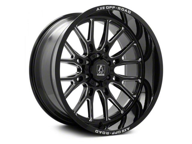 Axe Wheels Atlas Gloss Black Milled 6-Lug Wheel; 22x12; -44mm Offset (15-20 F-150)