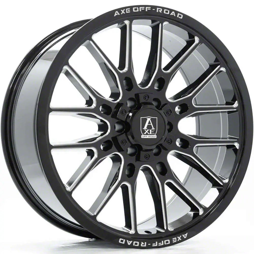 Axe Wheels F-150 Atlas Gloss Black Milled 6-Lug Wheel; 22x9.5; 20mm ...