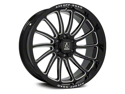 Axe Wheels Chronus Gloss Black Milled 8-Lug Wheel; 22x10; -19mm Offset (17-22 F-350 Super Duty SRW)