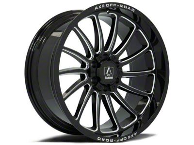 Axe Wheels Chronus Gloss Black Milled 6-Lug Wheel; 20x10; -19mm Offset (2024 Ranger)