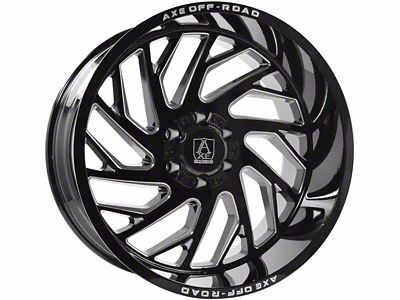 Axe Wheels Zeus Gloss Black Milled 6-Lug Wheel; 20x10; -19mm Offset (2024 Ranger)