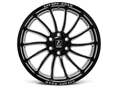 Axe Wheels Chronus Gloss Black Milled 8-Lug Wheel; 22x10; -19mm Offset (99-07 F-250 Super Duty)