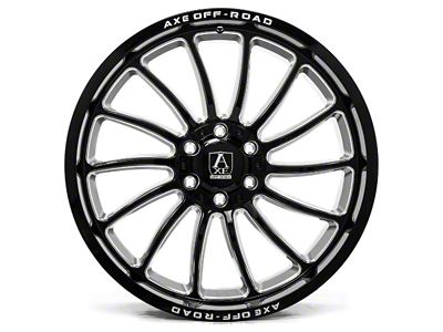 Axe Wheels Chronus Gloss Black Milled 8-Lug Wheel; 22x10; -19mm Offset (99-07 F-350 Super Duty SRW)
