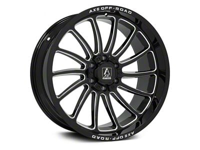 Axe Wheels Chronus Gloss Black Milled 6-Lug Wheel; 24x12; -44mm Offset (21-24 F-150)