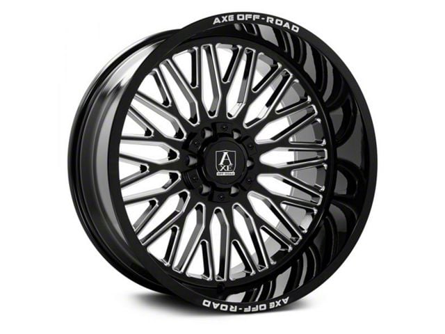 Axe Wheels Kratos Gloss Black Milled 6-Lug Wheel; 24x14; -76mm Offset (21-24 F-150)