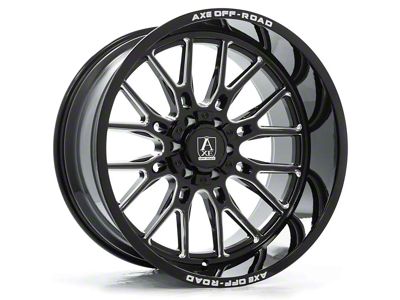 Axe Wheels Atlas Gloss Black Milled 8-Lug Wheel; 20x10; -19mm Offset (06-08 RAM 1500 Mega Cab)