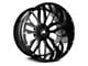 Axe Wheels AX1.0 Gloss Black Milled 8-Lug Wheel; 22x14; -76mm Offset (06-08 RAM 1500 Mega Cab)